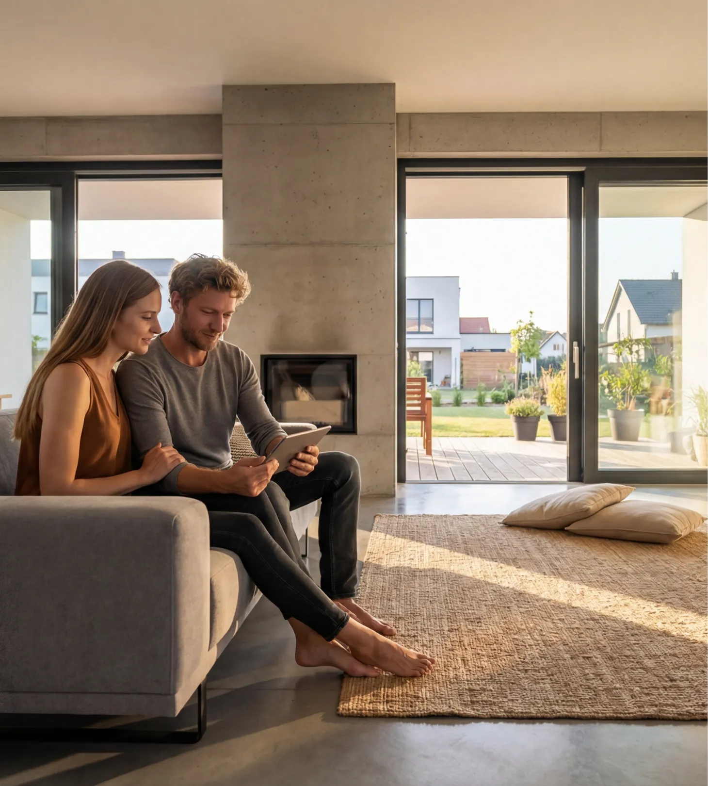 coppia casa moderna riqualificata energeticamente