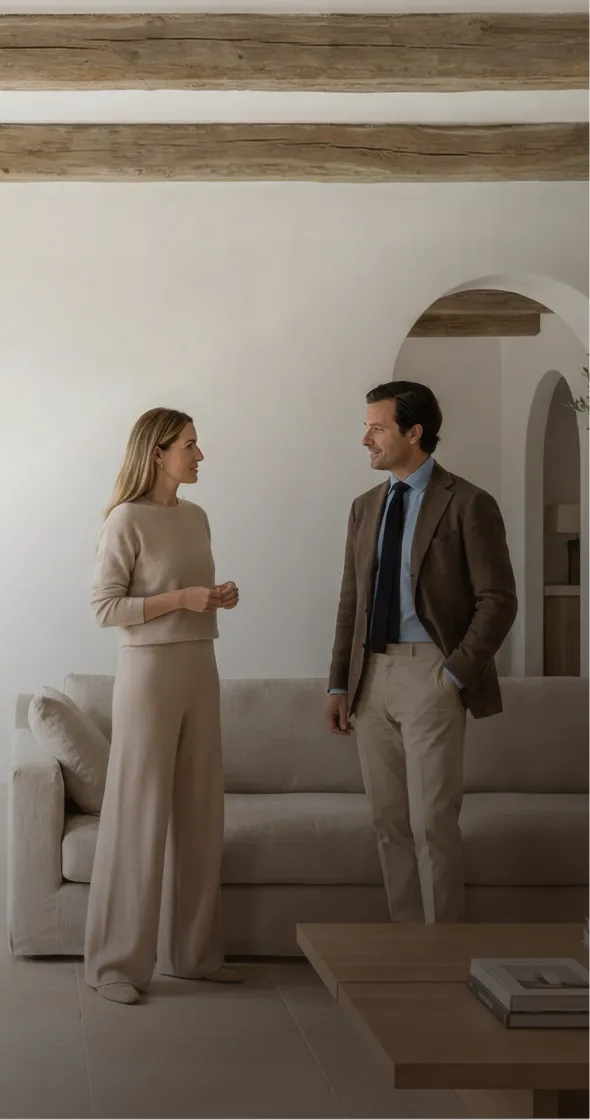 coppia uomo donna casa elegante efficientata energeticamente